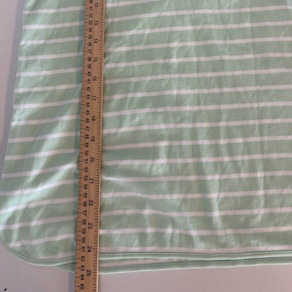 LAKE Pajama Pima Cotton Shirt Short Sleeve Mint Stripe size Large - Picture 5 of 7